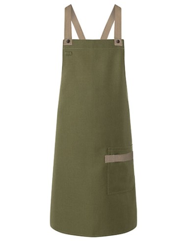 K-LS38-Bib Apron Urban-Look With Cross Straps And Pocket